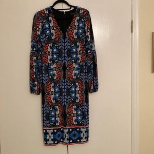 Long sleeve gorgeous floral print dress
